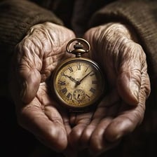 Close-up of a traditional watch dial with hour markers and hands