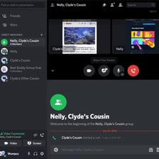 People connecting in a group video call on a computer