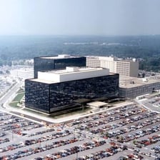 The National Security Agency headquarters complex at Fort Meade, Maryland.