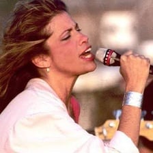 Carly Simon performing as a singer