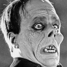 Lon Chaney in makeup as the Phantom in the 1925 silent film.