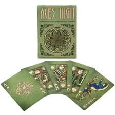 Playing cards showing aces used in different positions