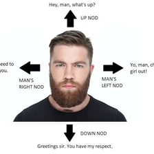 A person nodding after understanding an explanation.