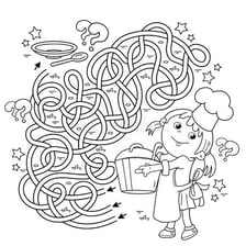 A printed maze puzzle for children
