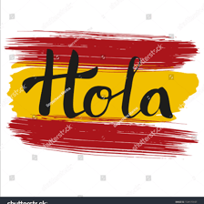 A sign displaying the Spanish greeting “Hola”
