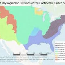 A map divided into several geographic regions