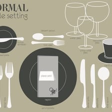 A restaurant table set for a single diner.