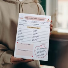 A graded quiz paper bearing a teacher’s note