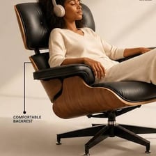A relaxed person sitting comfortably in a chair