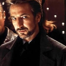 A portrait of actor Alan Rickman.