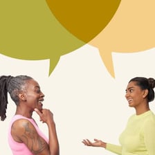 Two people having a casual conversation