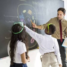 A student answering questions during a face-to-face oral exam.