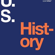 An open history textbook with pages about a period in history.