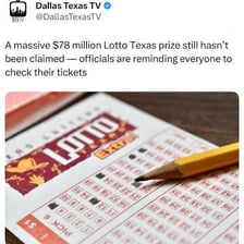 A state lottery ticket for a lotto game
