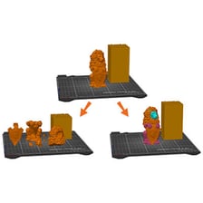 An object visibly divided into two pieces.