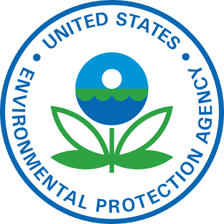 The U.S. Environmental Protection Agency name displayed at a government building.