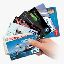 Several Visa payment cards displayed together
