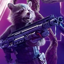 Rocket Raccoon, the Marvel character from Guardians of the Galaxy