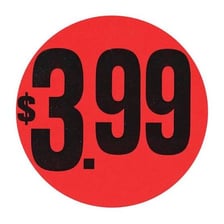 A product displaying a clearly marked price tag.