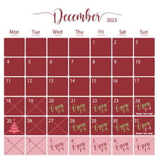 A calendar highlighting December 24 and December 31