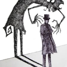 An illustration of Mr. Hyde from Robert Louis Stevenson’s novella.