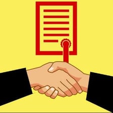 A person agreeing to or accepting an agreement.