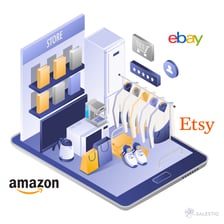 A person listing a used item for sale on an online marketplace.