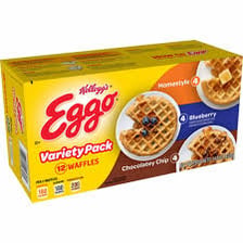 A package of Eggo frozen toaster waffles