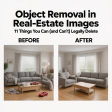 A before-and-after comparison showing an object that has been changed.