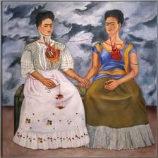 A self-portrait painting by Frida Kahlo.