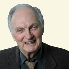 Alan Alda pictured as an actor associated with The West Wing.