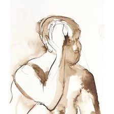 A classical art study of an unclothed human figure