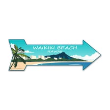 A welcome sign in Waikiki, Hawaii