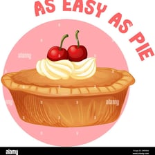 A simple pie illustration representing the phrase “easy as pie.”