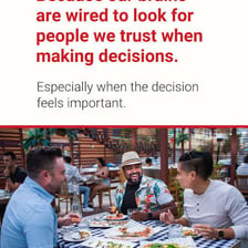 Friends discussing places to visit or eat