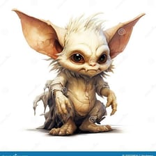 A small mischievous imp depicted in a folklore illustration.