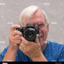 A scene is framed from the viewer's point of view.
