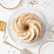 A ring-shaped Bundt cake with a ridged surface