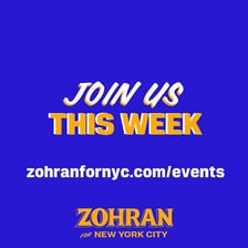 Zohran Mamdani participating in a community activity in New York City.