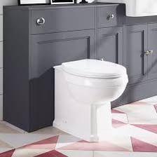 A bathroom toilet commonly called a loo in British English