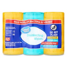 A packet of disinfectant sanitizing wipes