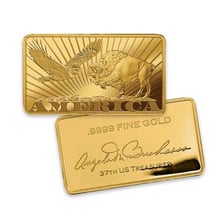 A rectangular gold bar