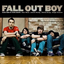 The cover of Fall Out Boy’s album Take This to Your Grave