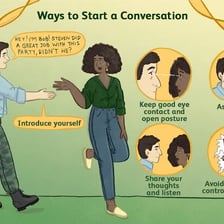 Two people having a conversation in which one shares information.