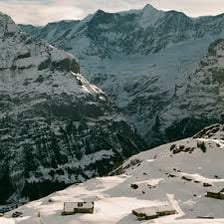 Sharp mountain peaks rising above the surrounding landscape