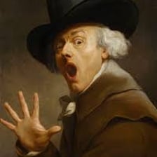 A person reacting with surprise while learning something new.