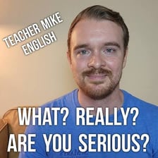 A person reacting with surprise and disbelief