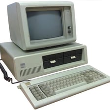 An IBM personal computer desktop computer