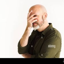A person showing exasperation and disbelief