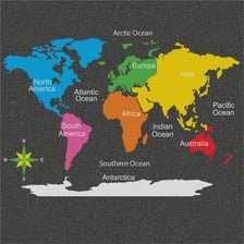 A map showing a clearly outlined geographic area
